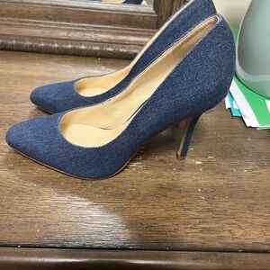 Nine West Blue Stiletto Heels Classic Pointed-Toe